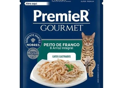 PREMIER GOURMET GATOS ADULTOS CASTRADOS FRANGO 70G