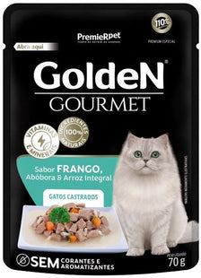 GOLDEN GOURMET GATOS ADULTOS CASTRADOS FRANGO 70G