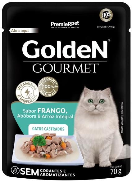 GOLDEN GOURMET GATOS ADULTOS CASTRADOS FRANGO 70G