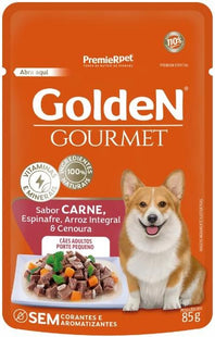 GOLDEN GOURMET CAES ADULTOS PORTE PEQ. CARNE 85G