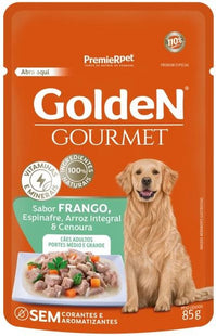 GOLDEN GOURMET CAES ADULTOS PORTES MED/GRANDES FRANGO 85G