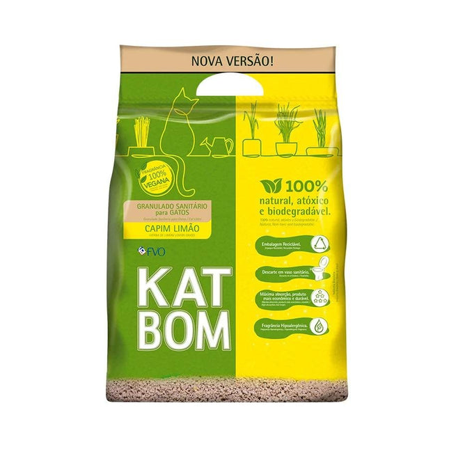 KATBOM AREIA HIGIENICA CAPIM LIMAO 6KG