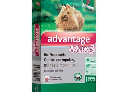 ELANCO ADVANTAGE MAX 3 CAES ATE 4KG - 0,4ML