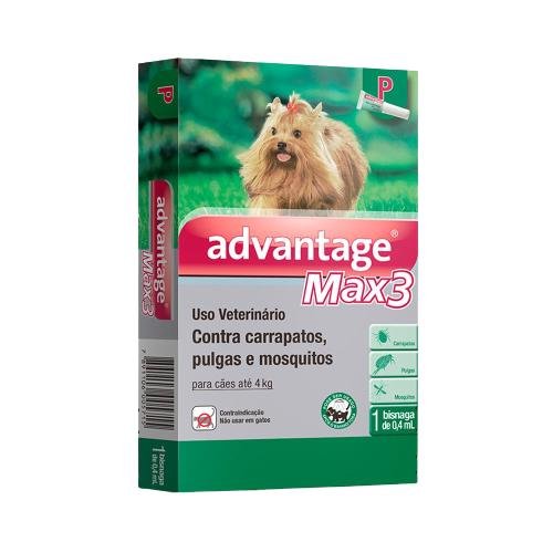 ELANCO ADVANTAGE MAX 3 CAES ATE 4KG - 0,4ML