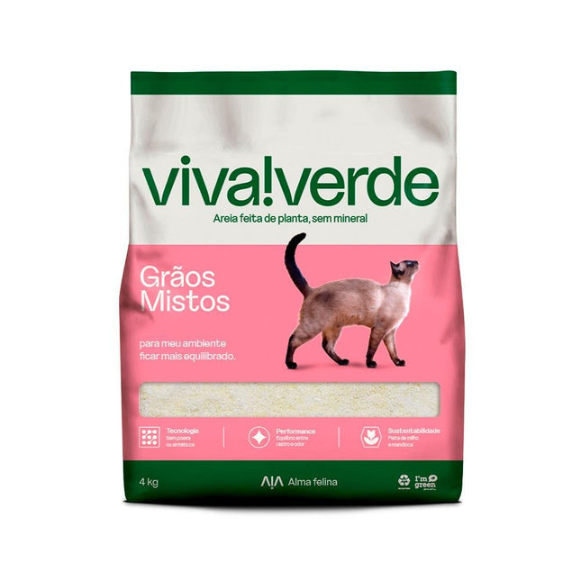VIVA VERDE AREIA HIGIENICA GRAOS MISTOS 4KG