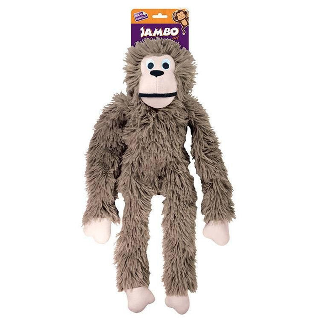 JAMBO BRINQ. PELUCIA MACACO PELUDO MARROM GRANDE