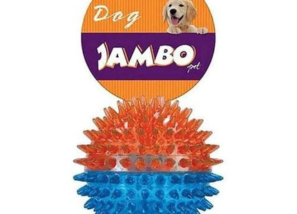 JAMBO BOLA TPR MEDIA ESPINHO DUAL AZUL/LARANJA