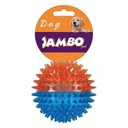 JAMBO BOLA TPR MEDIA ESPINHO DUAL AZUL/LARANJA