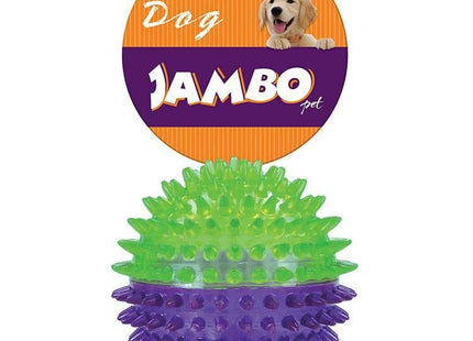 JAMBO BOLA TPR MEDIA ESPINHO DUAL ROXO/VERDE