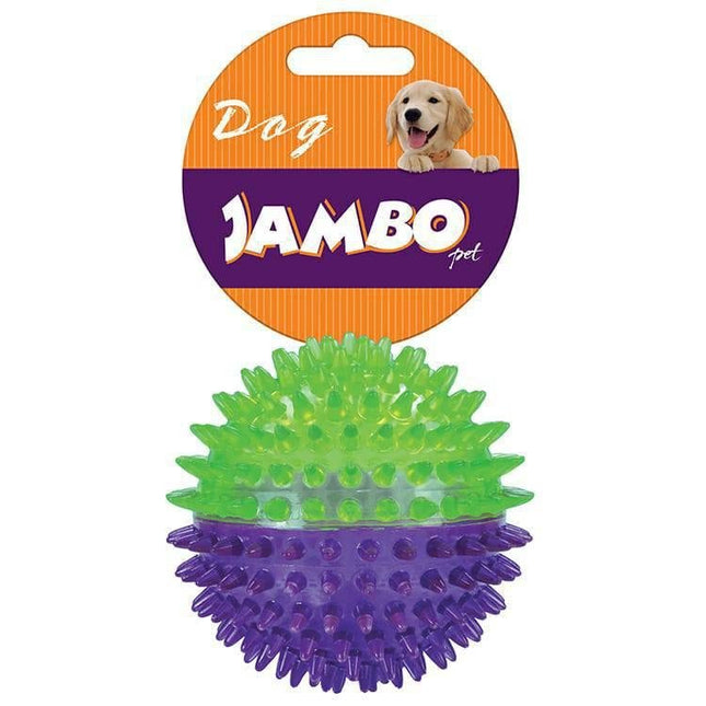 JAMBO BOLA TPR MEDIA ESPINHO DUAL ROXO/VERDE