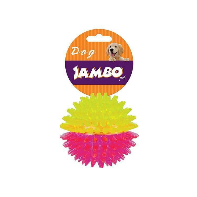 JAMBO BOLA TPR MEDIA ESPINHO DUAL ROSA/AMARELO