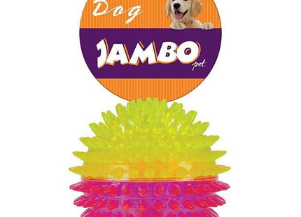 JAMBO BOLA TPR PEQUENA ESPINHO DUAL ROSA/AMARELO