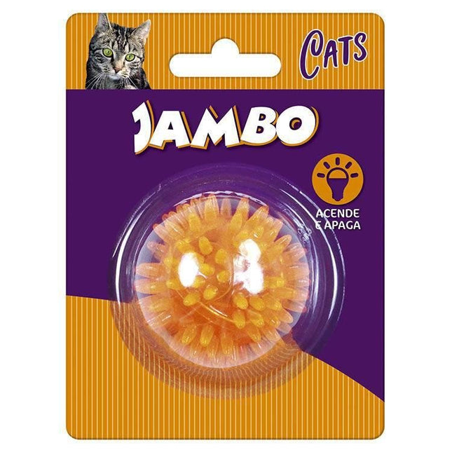 JAMBO BOLA LUZ ESPINHO MINI CAT LARANJA