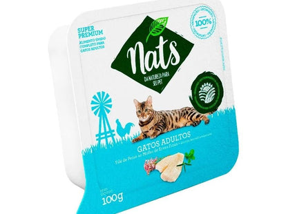 NATS GATOS RACAO UMIDA PEIXE ERVAS FINAS 100G