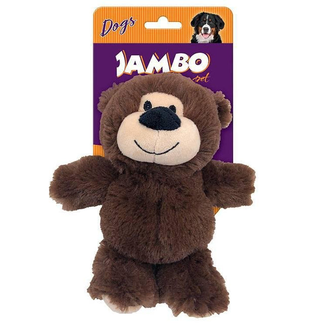 JAMBO BRINQ. PELUCIA HAPPY BEAR PEQUENO MARROM