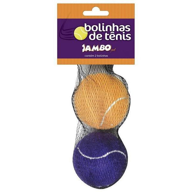 JAMBO BOLA TENIS LARANJA E ROXA C/2 UNI