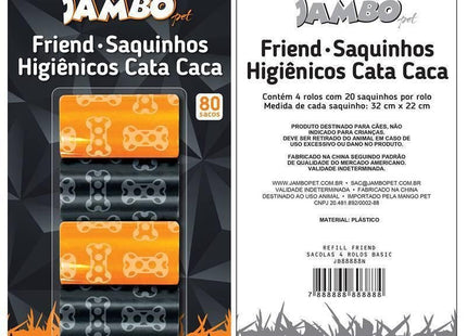 JAMBO REFIL SACOLAS FRIEND C/4 ROLOS