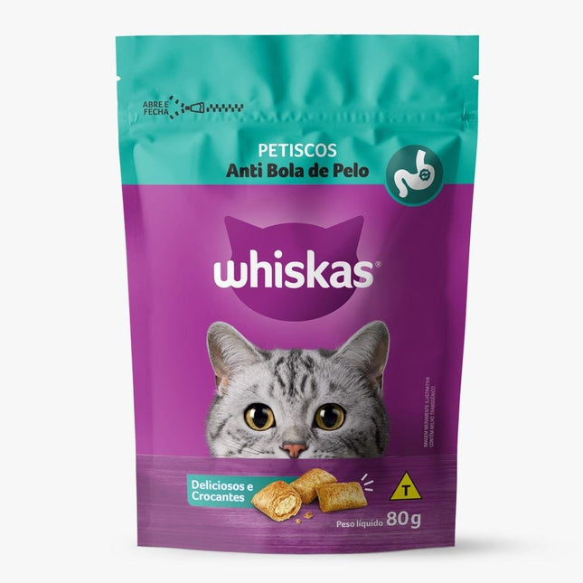 WHISKAS TEMPTATIONS ANTI BOLA DE PELO 80G