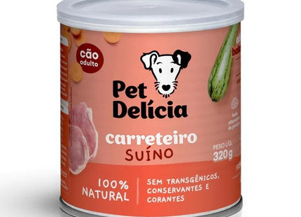 PET DELICIA CAES CARRETEIRO SUINO 320G