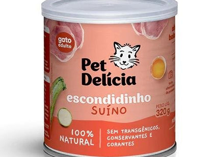 PET DELICIA GATOS ESCONDIDINHO SUINO 320G