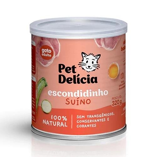 PET DELICIA GATOS ESCONDIDINHO SUINO 320G