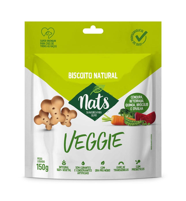 NATS BISCOITO NATURAL VEGGIE 150G