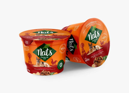 NATS CAES RACAO UMIDA CARNE E CENOURA 245G