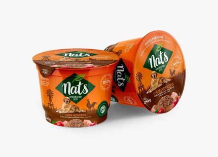 NATS CAES RACAO UMIDA FRANGO E ARROZ 245G