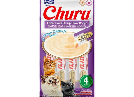 CHURU CAT PETISCO GALINHA E CAMARAO C/4 UNI 56G