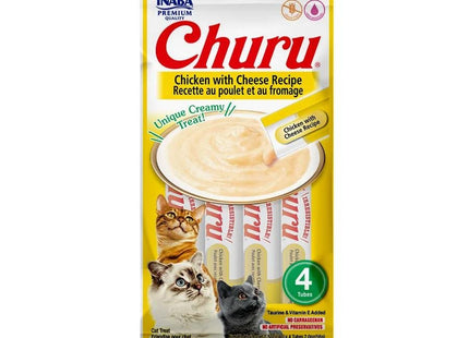 CHURU CAT PETISCO GALINHA E QUEIJO C/4 UNI 56G