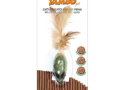 JAMBO CATNIP RATO SOLID COM PENA