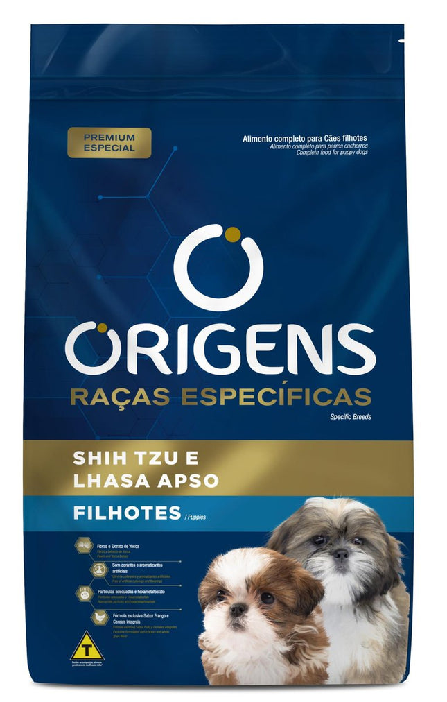 ORIGENS SHIH TZU E LHASA APSO FILHOTES FRANGO 3KG