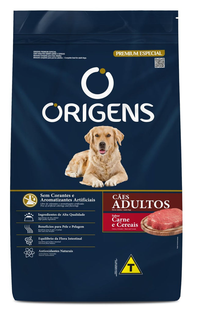 ORIGENS CAES ADULTOS CARNE/CEREAIS 20KG