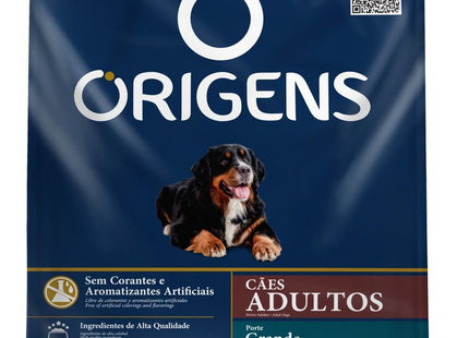 ORIGENS CAES ADULTOS PORTES GRANDE CARNE/CEREAIS 20KG