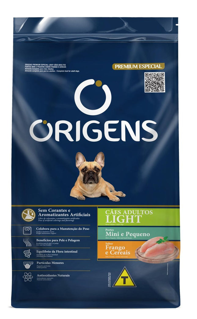 ORIGENS CAES ADULTOS LIGHT MINI/PEQ. FRANGO/CEREAIS 10,1KG