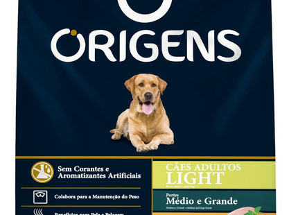 ORIGENS CAES ADULTOS LIGHT MED/GRANDES FRANGO/CEREAIS 15KG