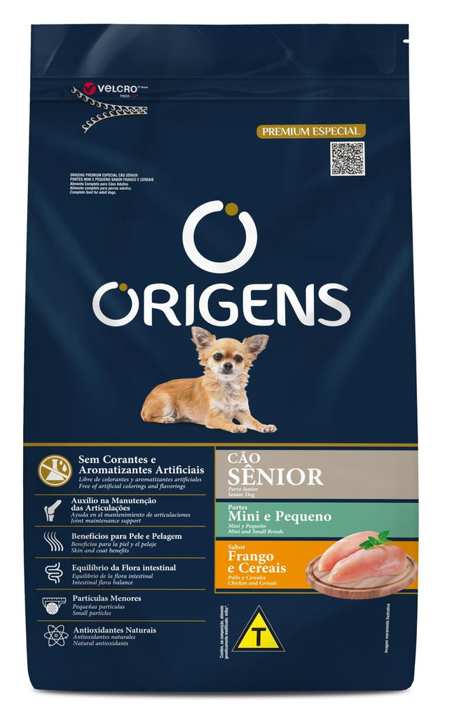 ORIGENS CAES SENIOR MINI/PEQ. FRANGO/CEREAIS 10,1KG