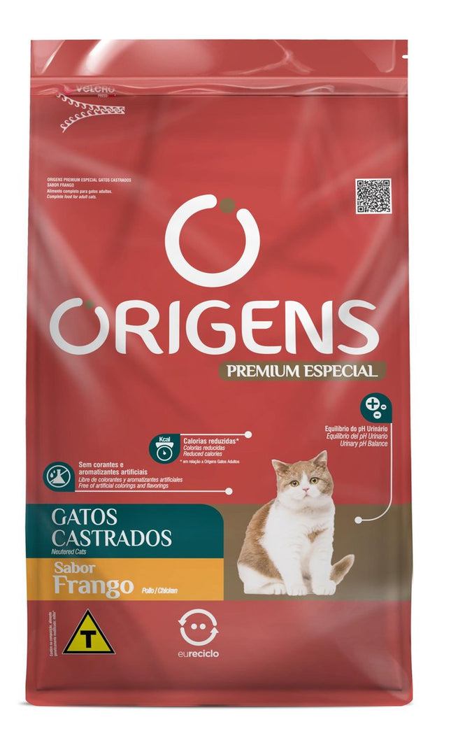 ORIGENS GATOS ADULTOS CASTRADOS FRANGO 3KG