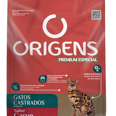 ORIGENS GATOS ADULTOS CASTRADOS CARNE 3KG