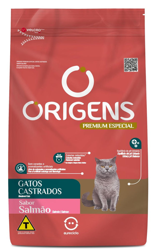 ORIGENS GATOS ADULTOS CASTRADOS SALMAO 10,1KG