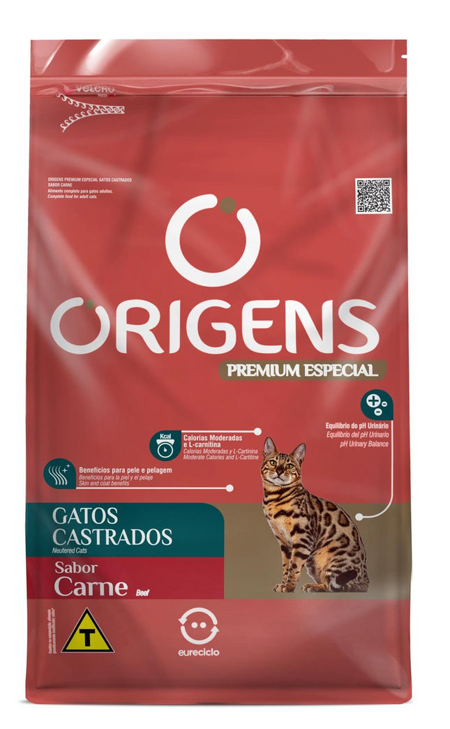 ORIGENS GATOS ADULTOS CASTRADOS CARNE 10,1KG