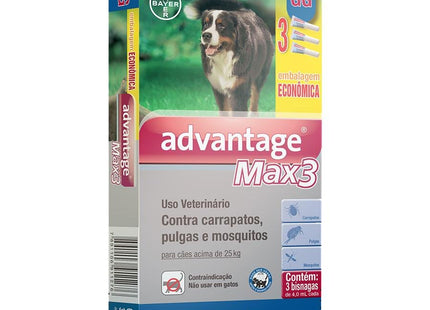 ELANCO ADVANTAGE MAX-3 4,0ML CAES MAIS DE 25KG (LEVE 3 PAGUE2)