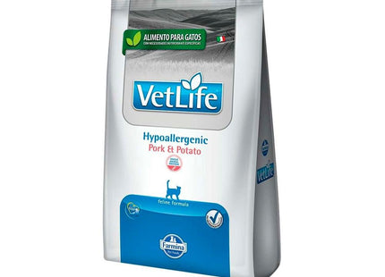 VET LIFE GATOS HYPOALLERGENIC PORK E POTATO 2KG