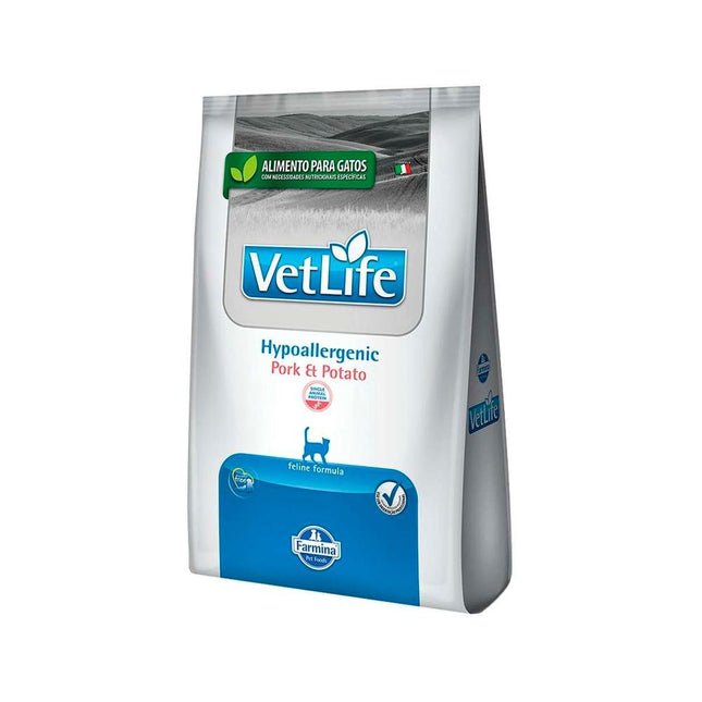 VET LIFE GATOS HYPOALLERGENIC PORK E POTATO 2KG