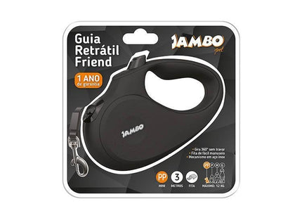 JAMBO GUIA RETRATIL FRIEND MINI PRETA