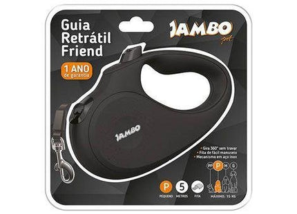 JAMBO GUIA RETRATIL FRIEND PEQUENA PRETA