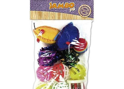 JAMBO ACESSORIOS P/ GATOS COM 11 UNI COLORIDO