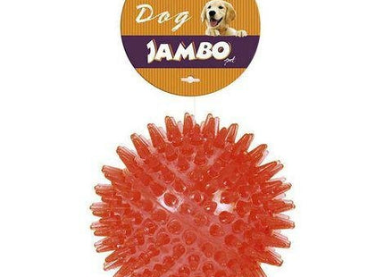 JAMBO BOLA TPR GD VERMELHO ESPINHO C/ SOM