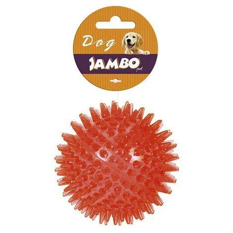 JAMBO BOLA TPR GD VERMELHO ESPINHO C/ SOM
