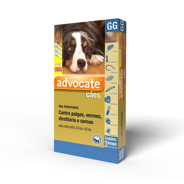 ELANCO ADVOCATE CAES 25 A 40KG 4ML (LEVE 3 PAGUE 2)